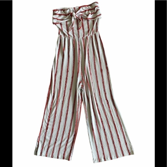 Love Tree Strapless Striped Jumpsuit, Sz Medium - Picture 5 of 9